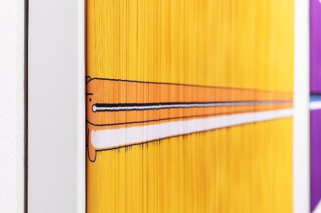 카카오 프렌즈 캐릭터 라이언을 모멘트 방식으로 작업한 단면 [케이옥션 제공]