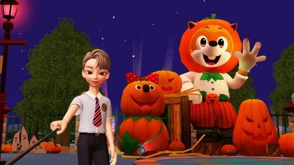 메타버스 플랫폼 제페토에 개장한 롯데월드의 할로윈 포토존