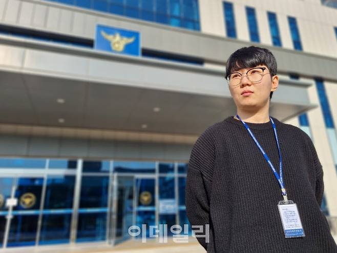 경찰청 광역수사대에서 근무하고 싶다는 최진선 순경.(사진=정재훈기자)