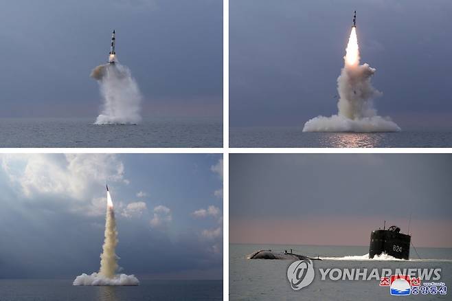 북한 "신형 SLBM 잠수함서 발사" 확인…김정은 불참 (평양 조선중앙통신=연합뉴스) 북한이 전날 잠수함발사탄도미사일(SLBM)을 잠수함에서 시험발사한 사실을 20일 확인했다. 조선중앙통신은 이날 "조선민주주의인민공화국 국방과학원은 19일 신형잠수함발사탄도탄 시험발사를 진행했다"고 보도했다. 2021.10.20 
    [국내에서만 사용가능. 재배포 금지. For Use Only in the Republic of Korea. No Redistribution] nkphoto@yna.co.kr