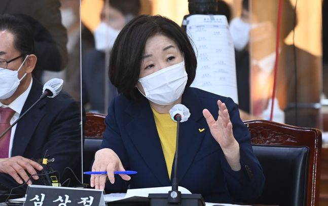 심상정 의원이 20일 경기도청에 열린 '2021년 국회 국토교통위원회의 경기도에 대한 국정감사'에서 질의하고 있다. ⓒ국회사진취재단