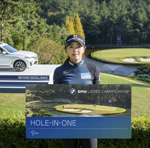 미국여자프로골프(LPGA) 투어 BMW 레이디스 챔피언십에 출전한 이가영 프로가 2라운드에서 홀인원을 기록했다. 사진제공=BMW 코리아