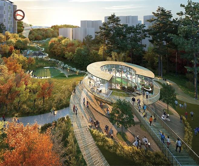 민간 중앙근린공원 2구역에 들어서게 될 솔샘배움터. (사진=원주시 제공) *재판매 및 DB 금지