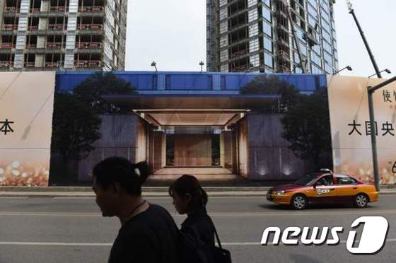 중국 베이징의 한 대형 건물 공사 현장. © AFP=News1