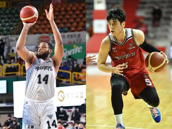 오마리 스펠맨과 변준형. 사진=KBL 제공