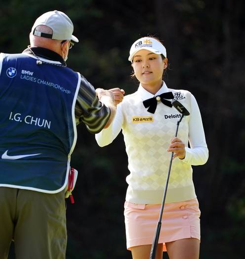 2021년 미국여자프로골프(LPGA) 투어 BMW 레이디스 챔피언십에 출전한 전인지 프로. 사진제공=BMW 코리아