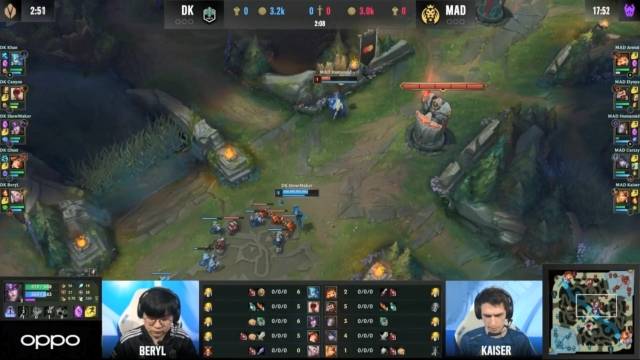 2021 롤드컵 8강전 중계화면