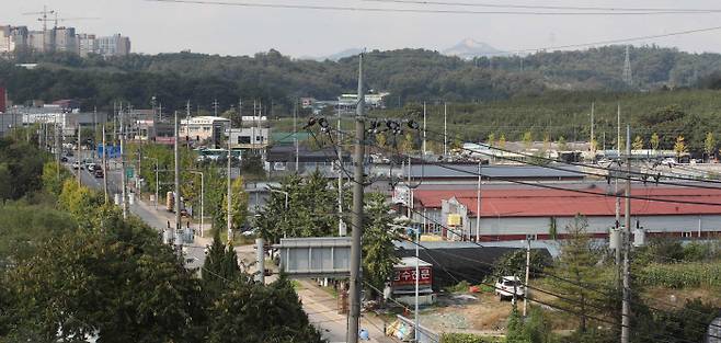 남양주 왕숙2 사전청약 하루 전인 경기도 남양주시 일패동 일대 모습 [매경DB]