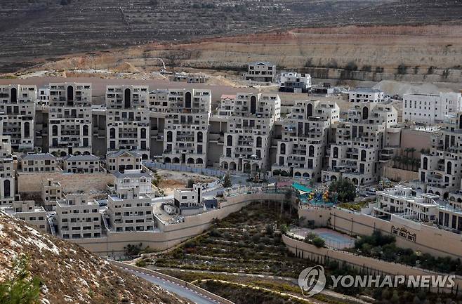 요르단강 서안에 건설되는 정착촌 [AFP 연합뉴스 자료사진. 재판매 및 DB 금지]