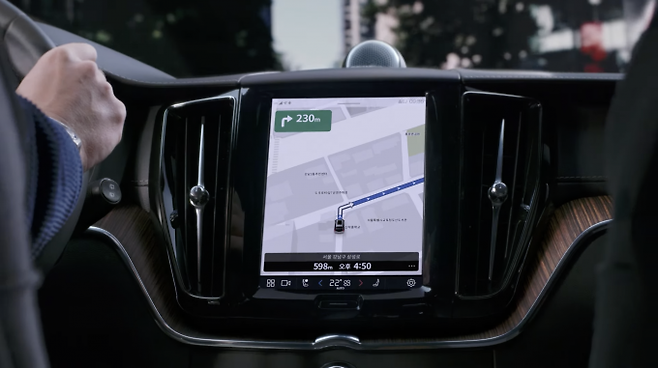 XC60에 탑재된 TMAP 인포테인먼트 서비스