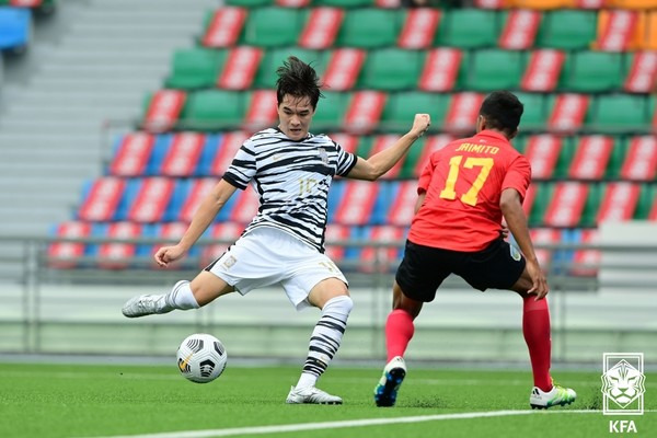 박정인(U23 국가대표팀). 대한축구협회 제공