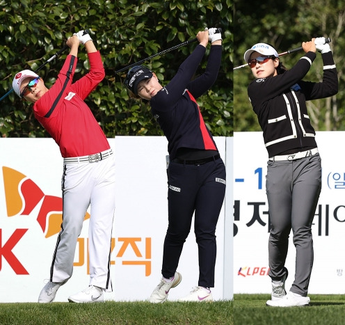 2021년 한국여자프로골프(KLPGA) 투어 SK네트웍스·서울경제 레이디스 클래식에 출전한 김효주, 임희정, 박민지 프로. 사진제공=KLPGA