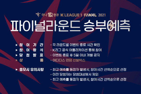 파이널라운드 승부예측 이벤트. [사진=한국프로축구연맹]