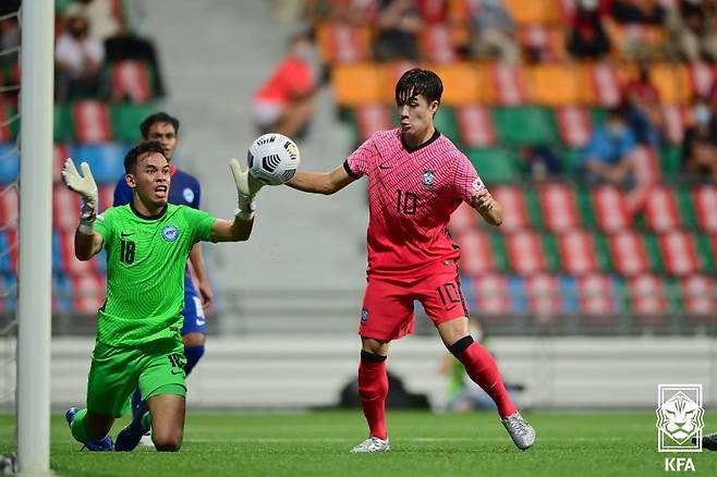 박정인(남자 U23 대표팀). 대한축구협회 제공