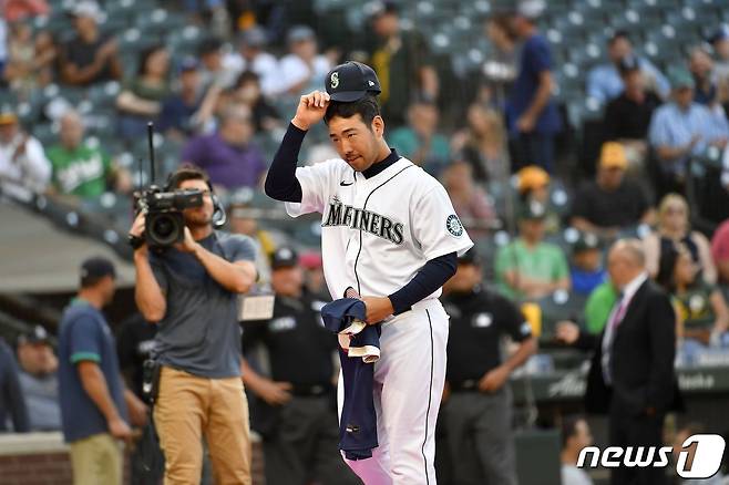 시애틀 매리너스에서 활약한 일본인 투수 기쿠치 유세이. © AFP=뉴스1