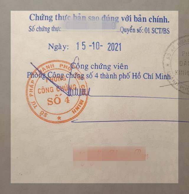 지난달 15일 자로 발급된 한국 교민 A씨에게 발송된 상용비자 거주 기한 초과(오버 스테이) 벌금고지서. 서류에는 호찌민 출입국사무소가 찍은 직인과 고유번호가 기재돼 있다. 교민 제공