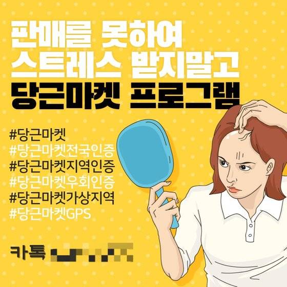 온라인 커뮤니티에 올라온 ‘당근마켓 프로그램’ 홍보물. 온라인 커뮤니티 캡처