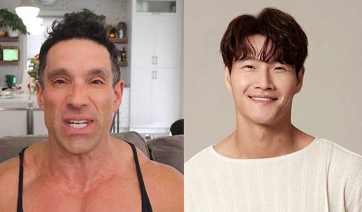 헬스트레이너 그렉 듀셋(왼쪽)이 김종국이 약물을 사용해 몸을 키운 것이 아니냐는 의혹을 제기했다. 사진l그렉 듀셋 SNS 캡처, 터보제이케이컴퍼니