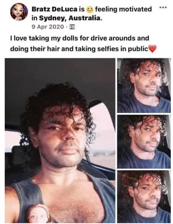 호주에서 4살 여자 어린이 납치 혐의로 기소된 테렌스 대럴 켈리(36). 켈리는 자신의 SNS에 사람 형태의 인형 사진을 올려왔던 것으로 확인됐다. [페이스북 캡처]