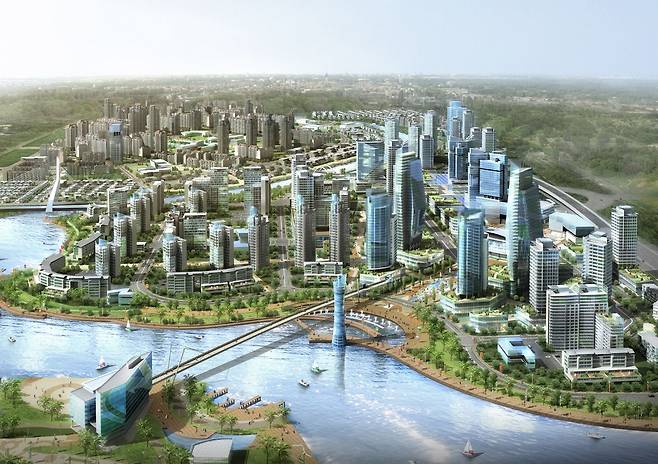 냐베 신도시 조감도. /GS건설 제공