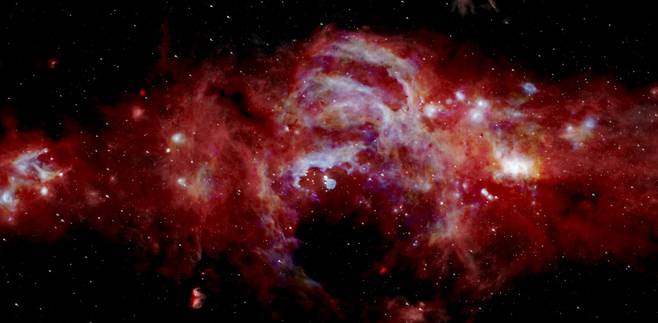 우리은하인 은하수의 중심을 나타낸 이미지.(사진=NASA)