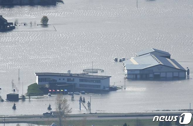 17일 캐나다 브리티시컬럼비아주에 대규모 홍수가 발생했다. © AFP=뉴스1