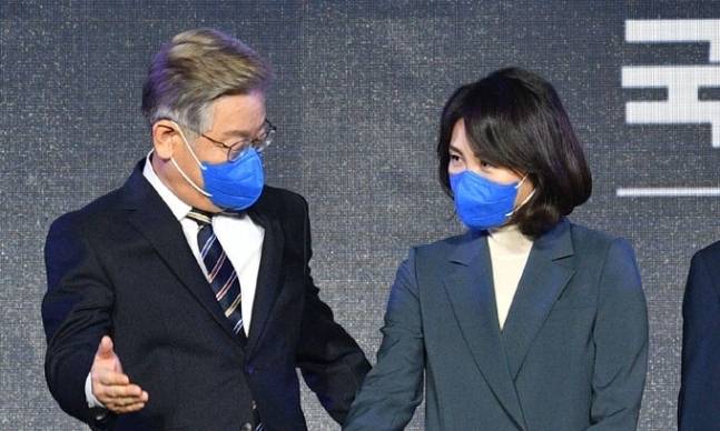 더불어민주당 이재명 대선 후보와 부인 김혜경씨. 국회사진기자단