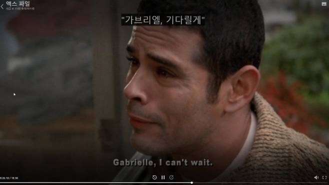 ‘X파일'에서는 “I can`t wait”(나는 기다릴 수 없어)이라는 대사가 “기다릴게”로 오역됐다. /사진=디즈니플러스 캡쳐