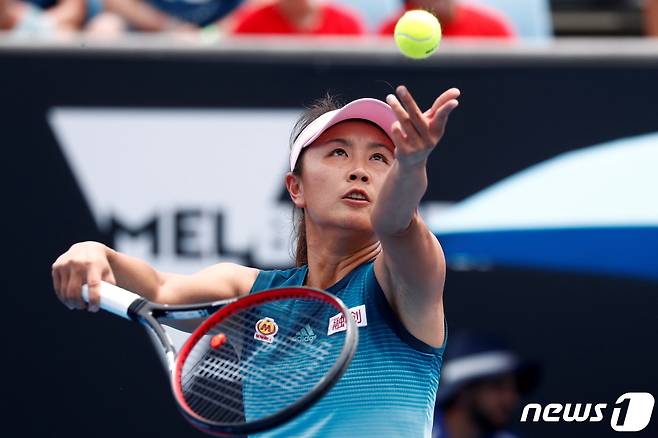중국의 프로 테니스 선수 펑솨이. © 로이터=뉴스1 © News1 정윤영 기자