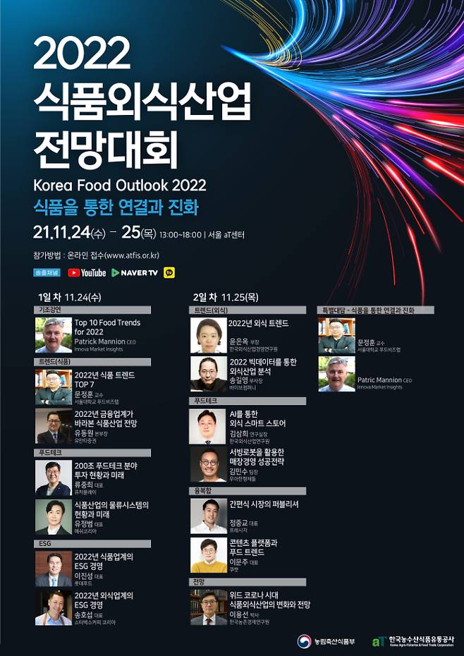 2022 식품 외식 산업 전망대회 포스터. aT공사 제공