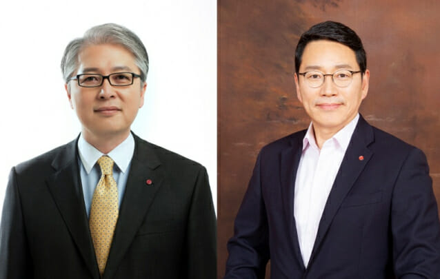 권봉석 LG COO 부회장(좌측),  조주완 LG전자 사장(우측)