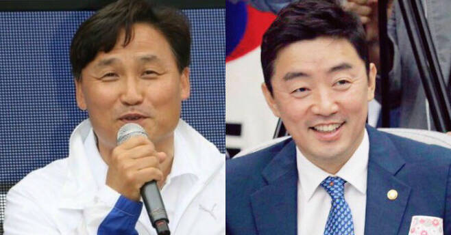 김영진 더불어민주당 의원(왼쪽), 강훈식 의원. 각 의원 페이스북