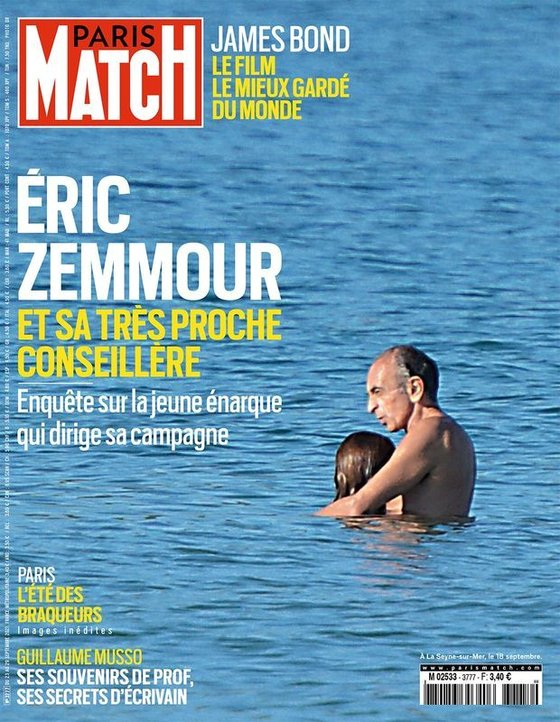 프랑스 주간지 '파리마치'가 보도한 에릭 제무르의 사진. [파리마치 캡처]