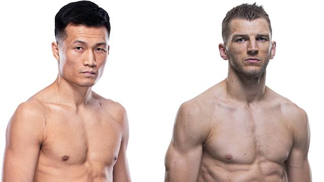 왼쪽부터 페더급 4위 정찬성, 라이트급 8위 댄 후커. 사진=UFC 공식 프로필