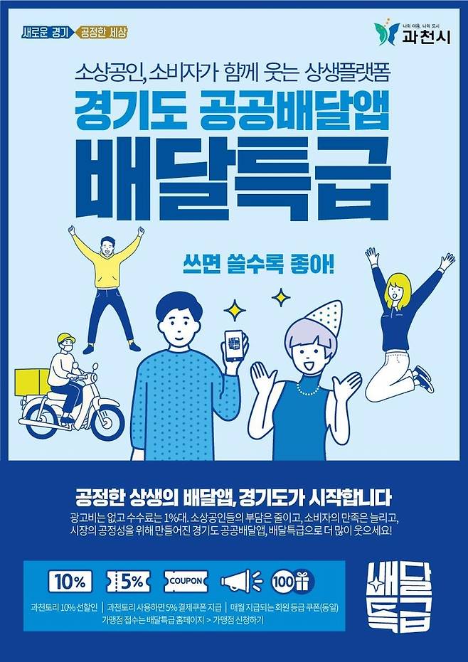 경기도 공공배달앱 '배달특급' [과천시 제공. 재판매 및 DB 금지]