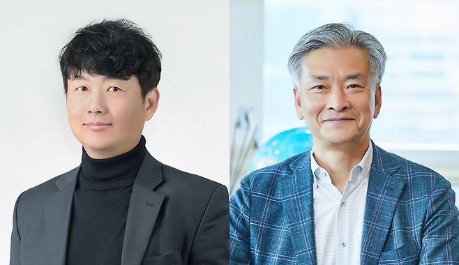 박근노 ㈜나인테크 대표이사(왼쪽)와 임각균 이트너스㈜ 대표이사. /중소벤처기업부 제공