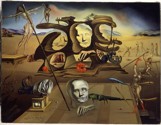 ″Napoleon's Nose, Transformed into a Pregnant Woman, Strolling His Shadow with Melancholia amongst Original Ruins″(1945) by Salvador Dali ⓒ Salvador Dali, Fundacio Gala-Salvador Dali, SACK, 2021  [GNC MEDIA]