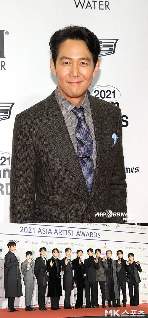 ‘2021 AAA’ 이정재 세븐틴 사진=천정환 MK스포츠 기자, ⓒAFPBBNews=News1