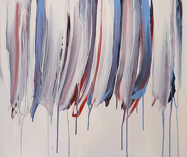 이건용 작가의 회화 작품. 컬렉터 A씨의 소장작과 유사한 작품이다. 소장작은 개인적인 사정으로 공개할 수 없다고 한다. /아트부산