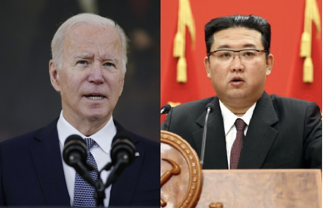 (왼쪽부터) 조 바이든 미국 대통령, 김정은 국무위원장 / 사진=연합뉴스