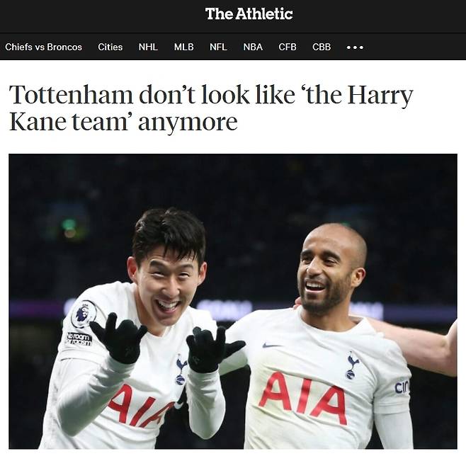 [서울=뉴시스] 美 매체에 소개된 손흥민 (캡처=디 애슬레틱) *재판매 및 DB 금지