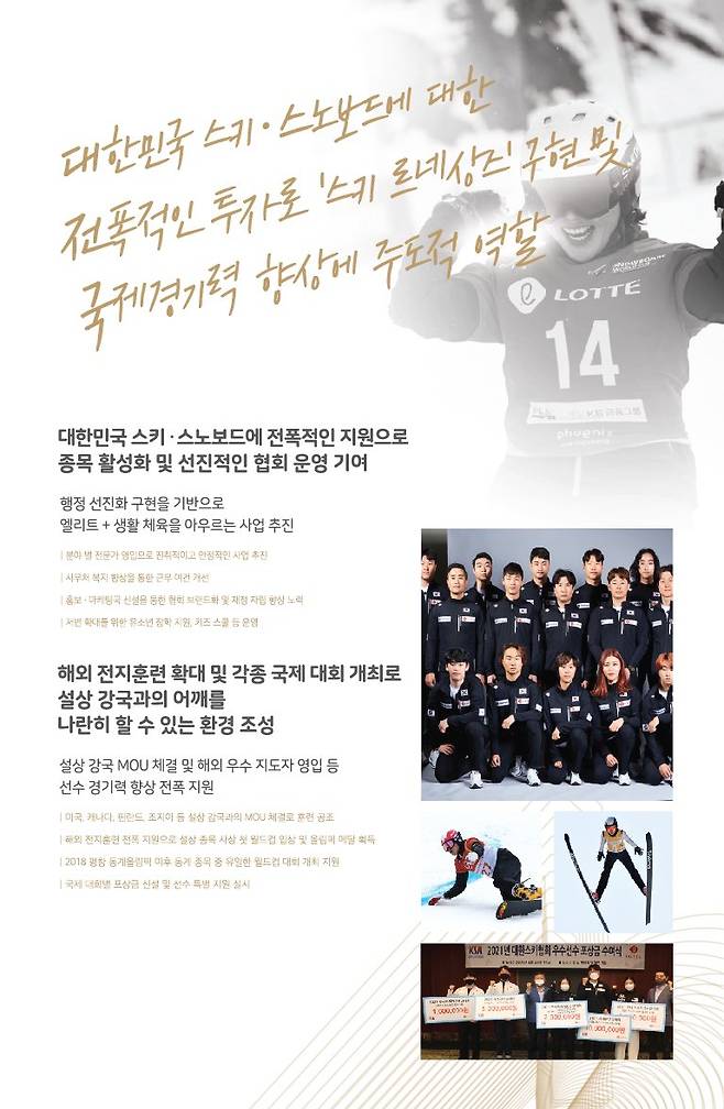 대한스키협회 회장사 롯데그룹. [사진 문체부]