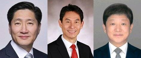 7일 삼성전자 사장단 인사에서 승진한 최경식 세트 부문 북미총괄 사장, 박용인 DS 부문 시스템LSI사업부장(사장), 김수목 세트 부문 법무실장(사장). [사진 삼성전자]