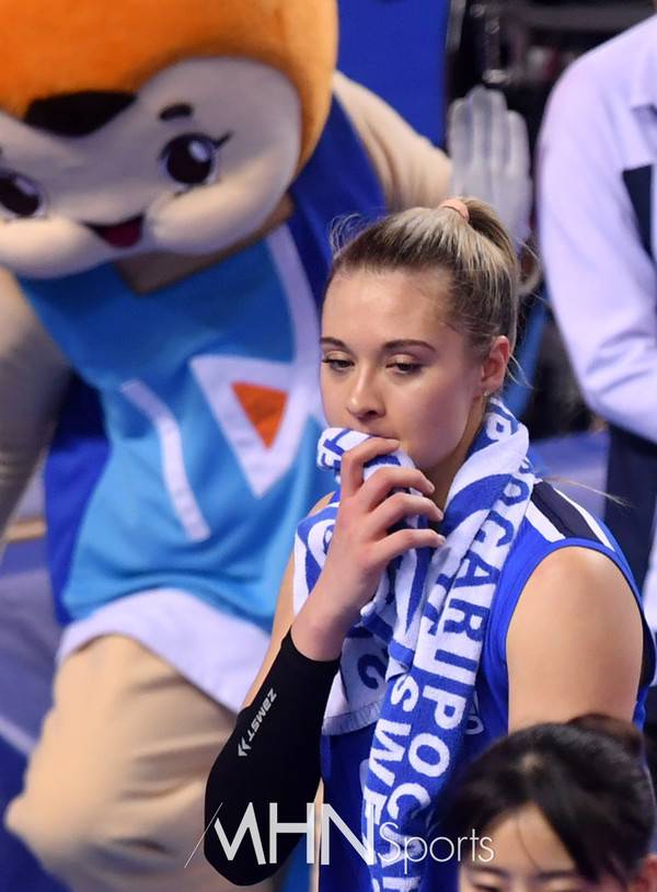 사진= 지난 달 27일, GS칼텍스전에서 아쉬운 표정을 짓는 라셈ⓒMHN스포츠 이지숙 기자