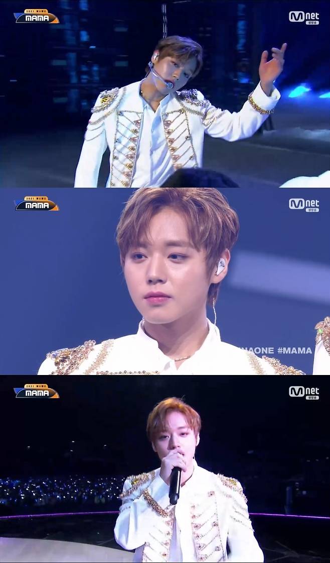 "그날이 정말로 와" 박지훈, 3년만의 워너원 MAMA 재결합 무대 '감격'