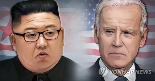 김정은 북한 국무위원장(왼쪽)과 조 바이든 미국 대통령 [홍소영 제작] 일러스트