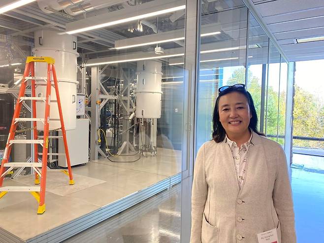 뉴욕 IBM 왓슨연구소를 방문한 박영선 전 장관 [페이스북 캡처. 재판매 및 DB 금지]