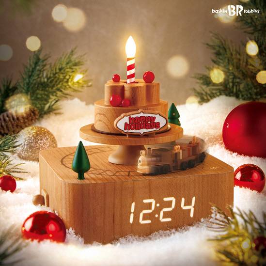 배스킨라빈스의 클래식 오르골 시계. [사진 출처 = 배스킨라빈스]