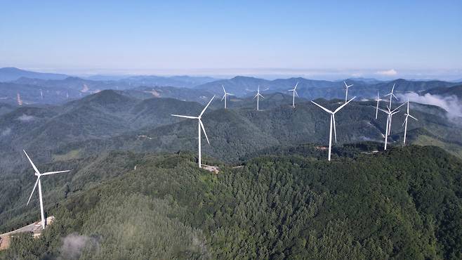 태백 가덕산 풍력발전단지 전경 <자료 태백가덕산풍력발전단지(주)>