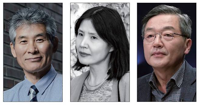 강준만 전북대 명예교수, 최영미 시인, 이한우 논어등반학교 교장(왼쪽부터) ⓒ시사저널